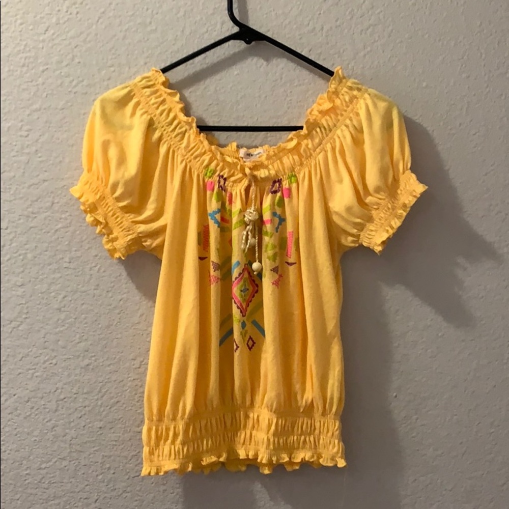 Thrifted yellow blouse